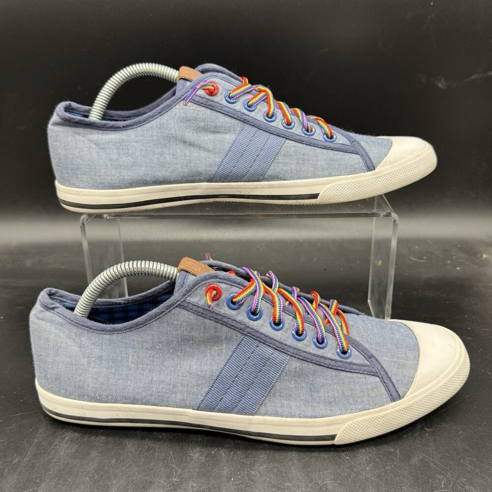 Ben Sherman Mens Size 9 Low Top Blue Casual Sneakers BN600017